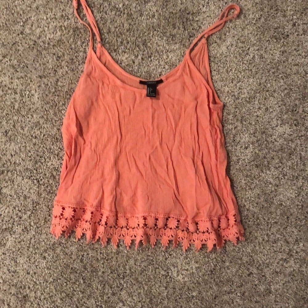 Coral crop top